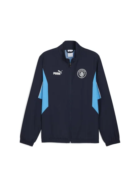 PUMA Jakna za trening Manchester City FtblArchive mornarska / svetlo modra bela