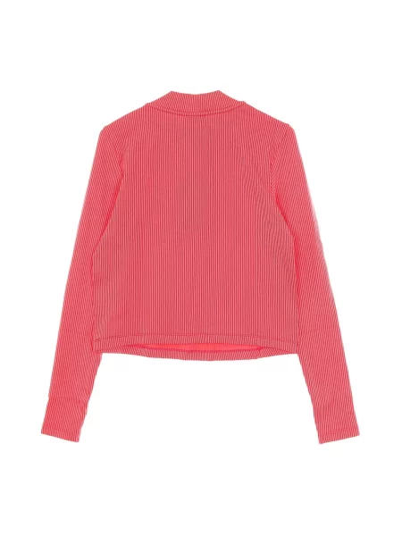 Top sportowy Nike prążkowany czerwony