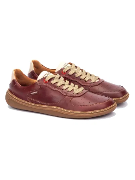 Sneakersy Pikolinos sznurowane skórzane czerwone