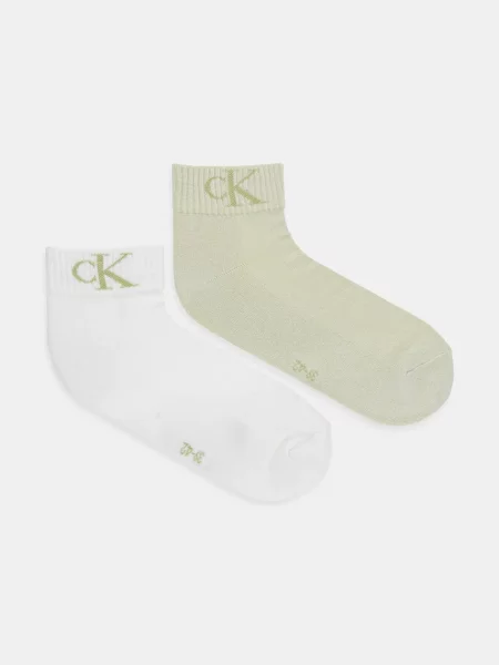 Чорапи Calvin Klein Jeans 2 чифта зелено