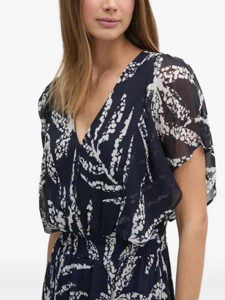 Rochie midi Dkny cu imagine până la genunchi de costum albastru