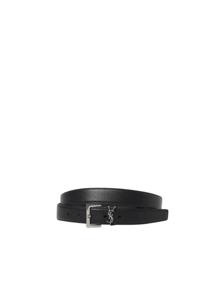 Pasek Saint Laurent skórzany czarny