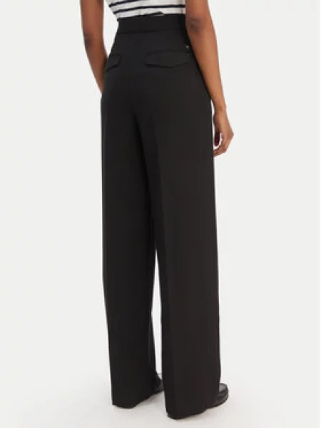 Tommy Hilfiger Hlače iz tkanine Straight Fit črna
