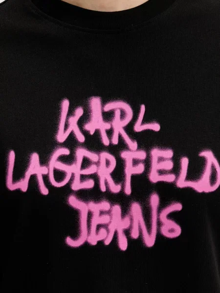 Мини джинсовое платье Karl Lagerfeld Jeans черное