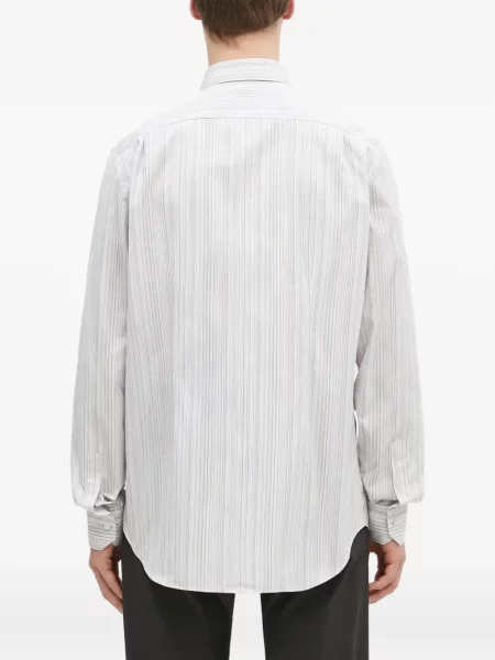 Cămașă Paul Smith cu dungi lungă alb
