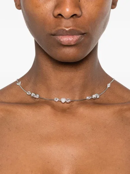 Vėrinys Swarovski su širdelėmis sidabrinė