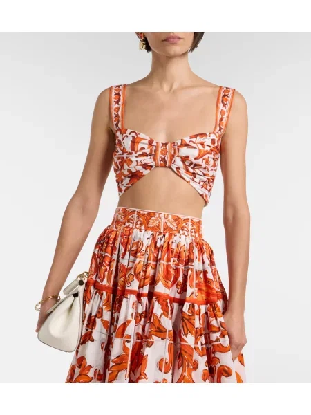Top Dolce&gabbana din poplin portocaliu