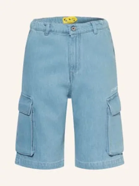 Off-White Džíny Cargo medium blue bílé