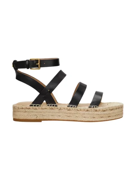 Espadryle Ralph Lauren skórzane czarne