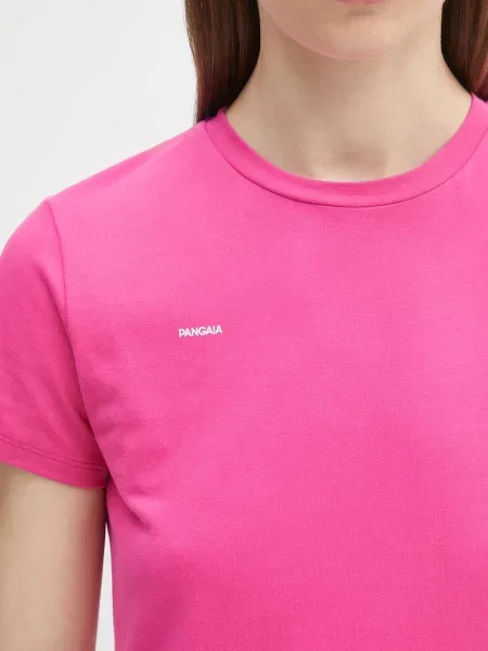 Футболка Pangaia Cotton-Stretch T-shirt рожевий