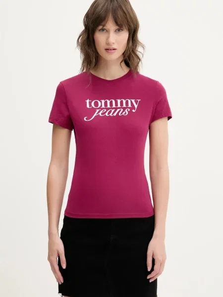 Тениска Tommy Jeans розово