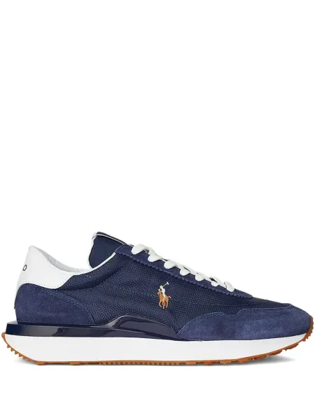 Ochelari de soare Polo Ralph Lauren din piele de căprioară cu imagine de costum albastru
