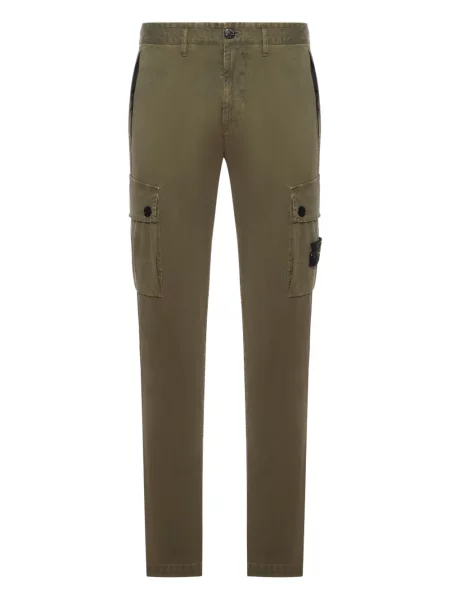 Pantaloni cargo Stone Island cu strasuri verde