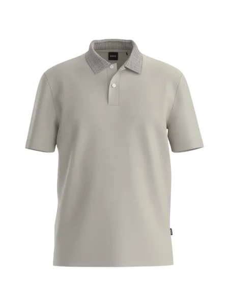 Tricou polo Boss gri
