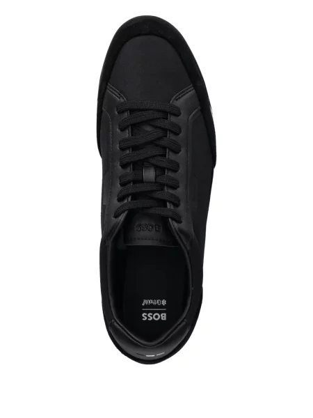Sneakerși Boss cu șireturi din dantelă negru