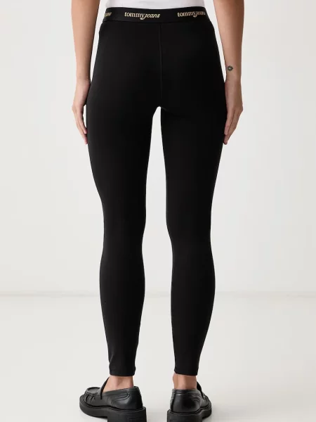 Tommy Jeans legginsy z czarne