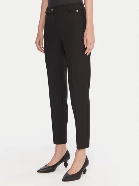 Maryley Hlače iz tkanine črna