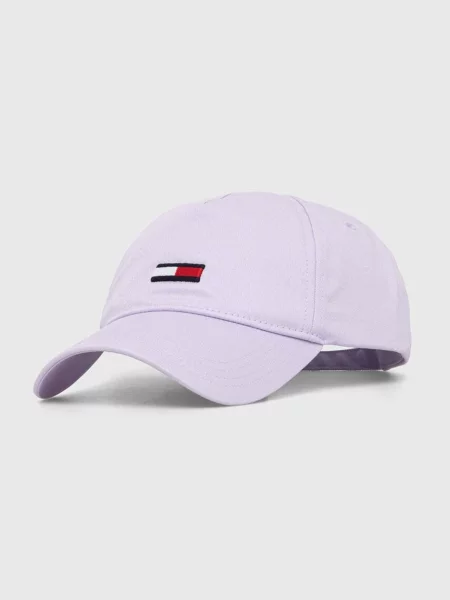 Tommy Jeans καπέλο του μπέιζμπολ μωβ