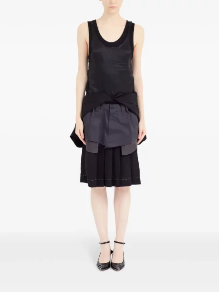 Rochie midi Maison Margiela până la genunchi de costum negru