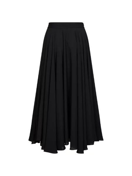 Fustă midi Blanca Vita asimetrică negru
