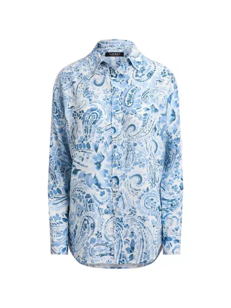 Cămașă Lauren Ralph Lauren cu imagine cu model paisley albastru