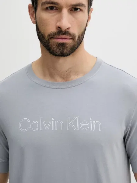 Tričko Calvin Klein Performance s potiskem šedá