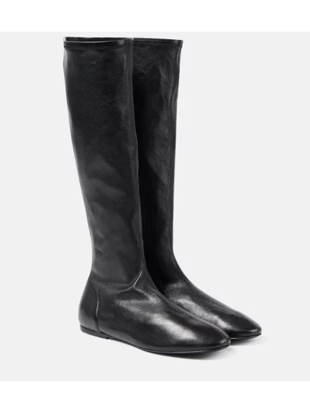 Usnjene škornji Co črna