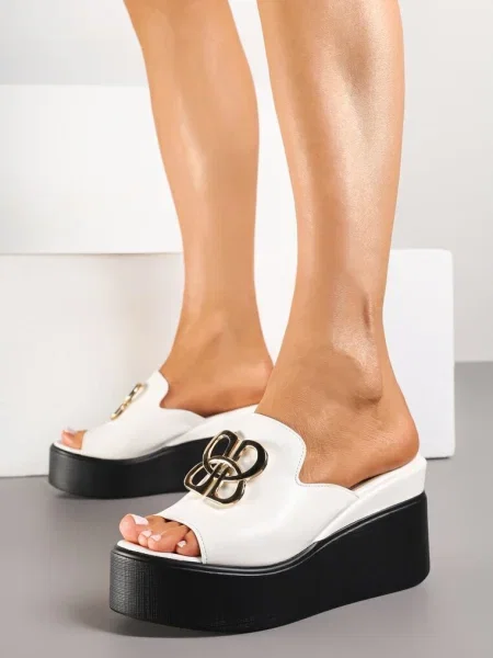 Papuci Obeliae Albi alb