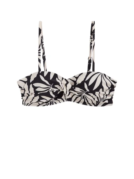 WE Fashion Sutien costum de baie negru alb