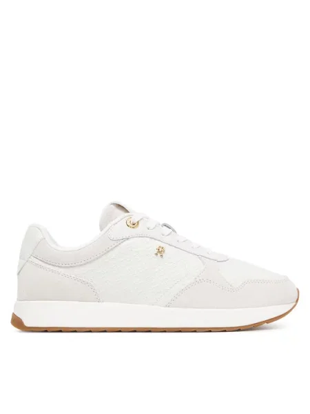 Tommy Hilfiger Laisvalaikio batai Th Runner Monogram Kreminė