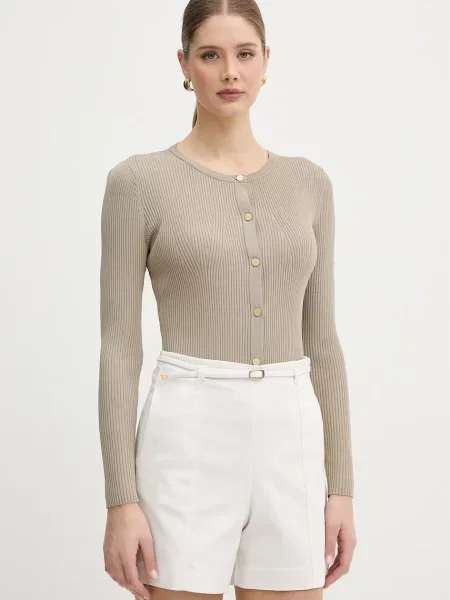 Armani Exchange pulover z z viskozo bež