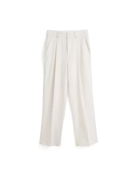 Spodnie Soulland wełniane białe