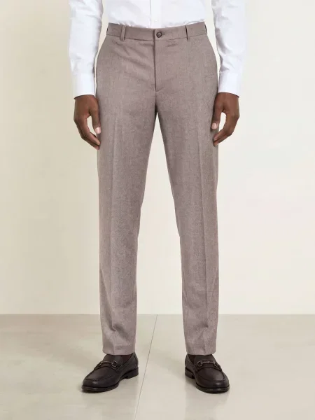 Boss Spodnie Garniturowe Perin Tapered Fit braun brązowe