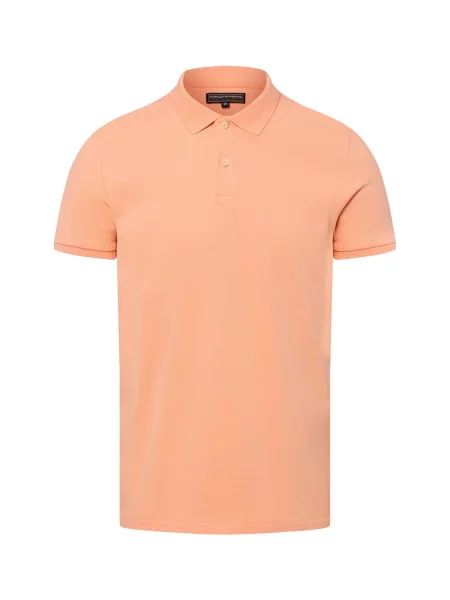 Finshley & Harding koszulka polo Mężczyźni jednolity S pomarańczowy