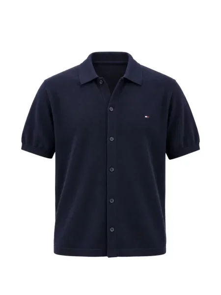 Scurt cămașă Tommy Hilfiger cu autograf albastru