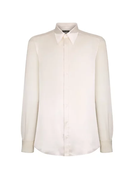 Cămașă Dolce & Gabbana din satin alb