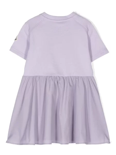 Sukienka mini dziecięca Moncler Enfant fioletowa