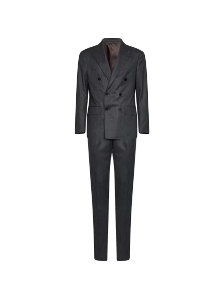 Costum D4.0 cu două rânduri de nasturi gri