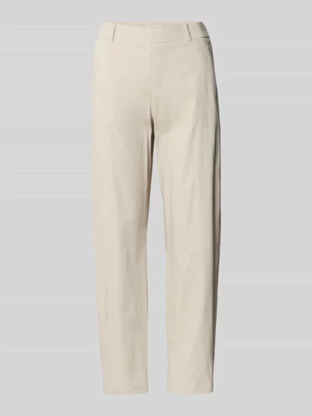 Spodnie materiałowe o kroju straight fit z wpuszczanymi model Ornela' Stehmann beżowe