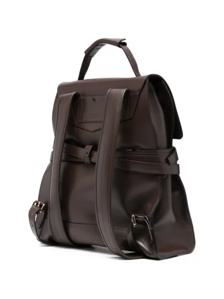 Pásek Moschino s přezkou hnědý