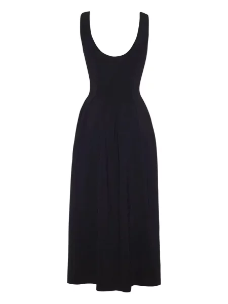 Rochie midi Adam Lippes de mătase negru