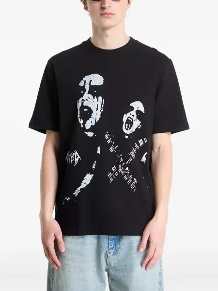 Tricou Wasted cu imagine negru