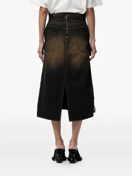 Fustă din denim Maison Mihara Yasuhiro gri