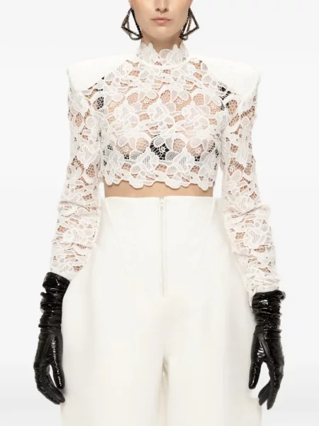 Cropp top Nissa din dantelă alb