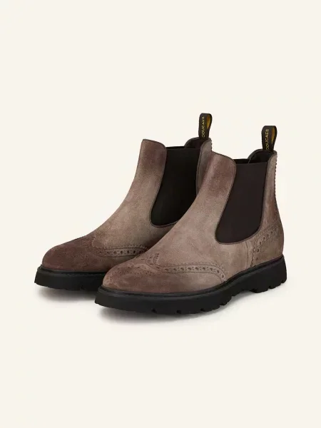 Doucal's Botki Chelsea beige beżowe
