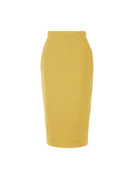 Spódnica midi Max Mara do kolan żółta