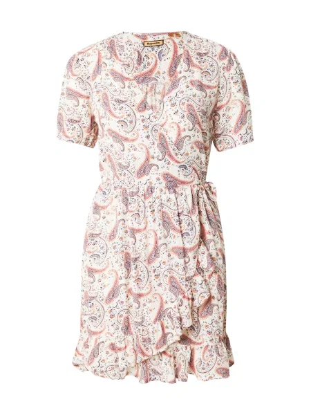 Superdry Rochie de vară bleumarin / portocaliu închis / roșu cranberry alb