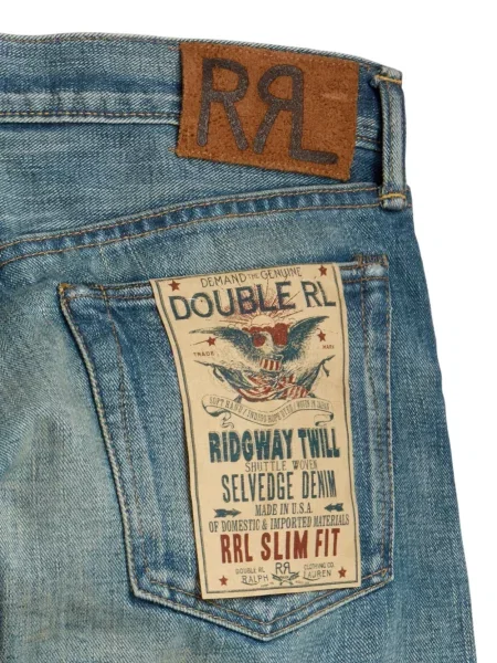 Дънки Ralph Lauren Rrl с протрити краища синьо
