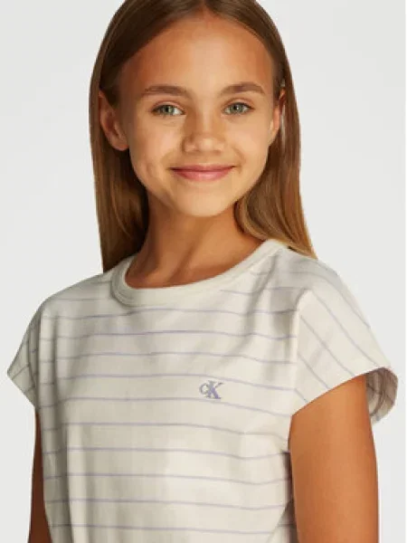 Každodenní šaty Calvin Klein Jeans béžové