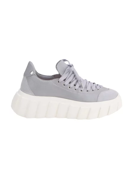 Sneakersy Agl skórzane wiązane fioletowe